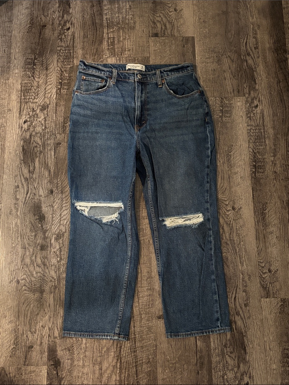 Abercrombie & Fitch Curve Love Ankle Straight High-Rise Jeans - Size 30/10XS